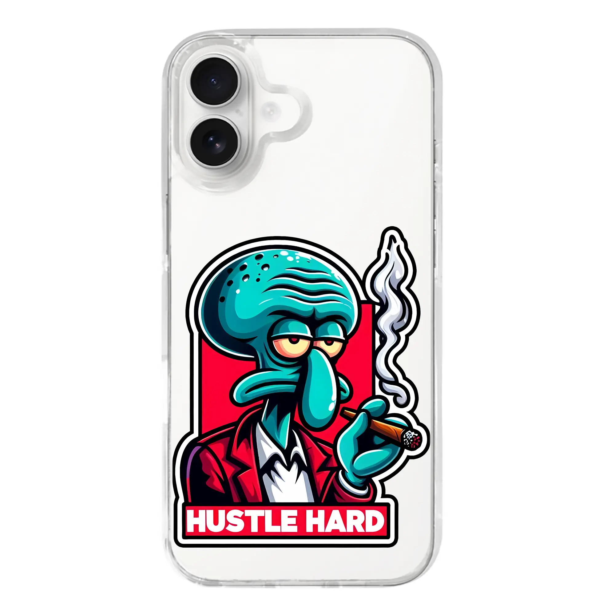 スポンジボブ グッズ イカルド - iPhone 17シリーズ 透明スマホケース – 薄型・耐衝撃・精密フィット保護カバー